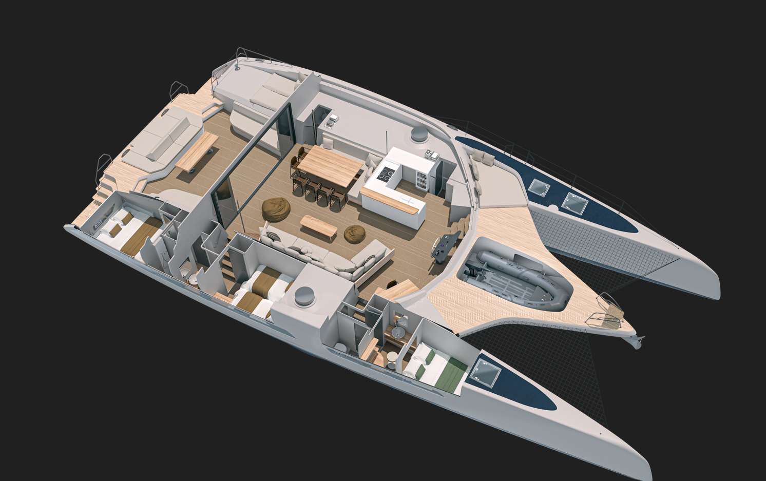 GANANY exterior — luxury yacht charter