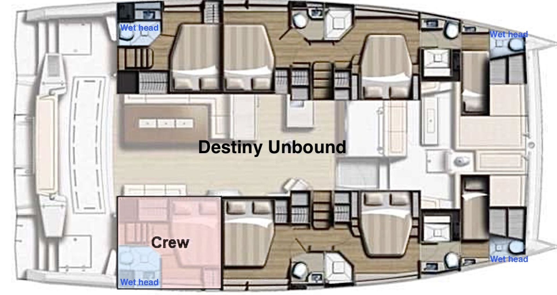 DESTINY UNBOUND exterior — luxury yacht charter