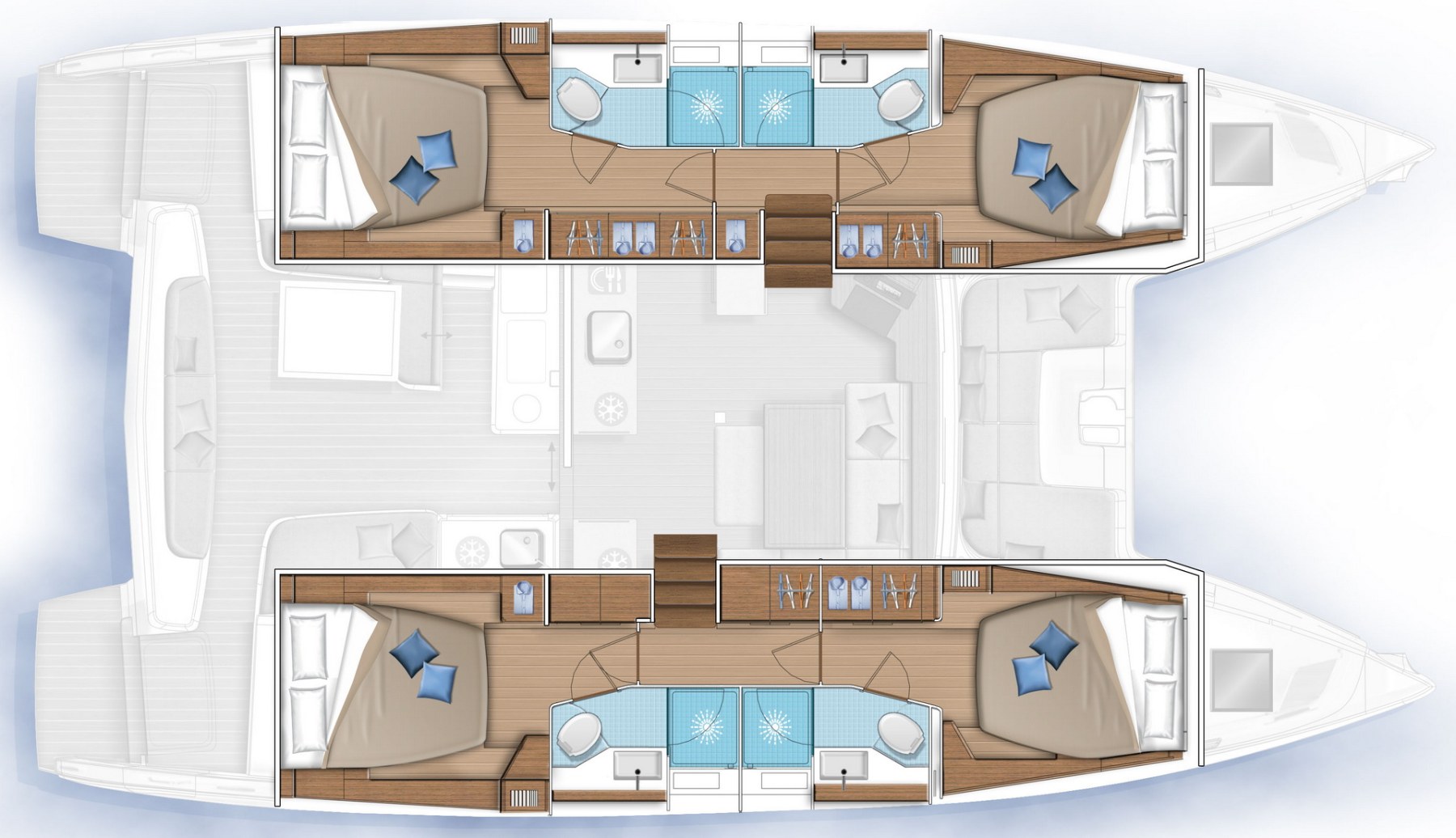 LAGOON 46 — bareboat catamaran charter photo 4